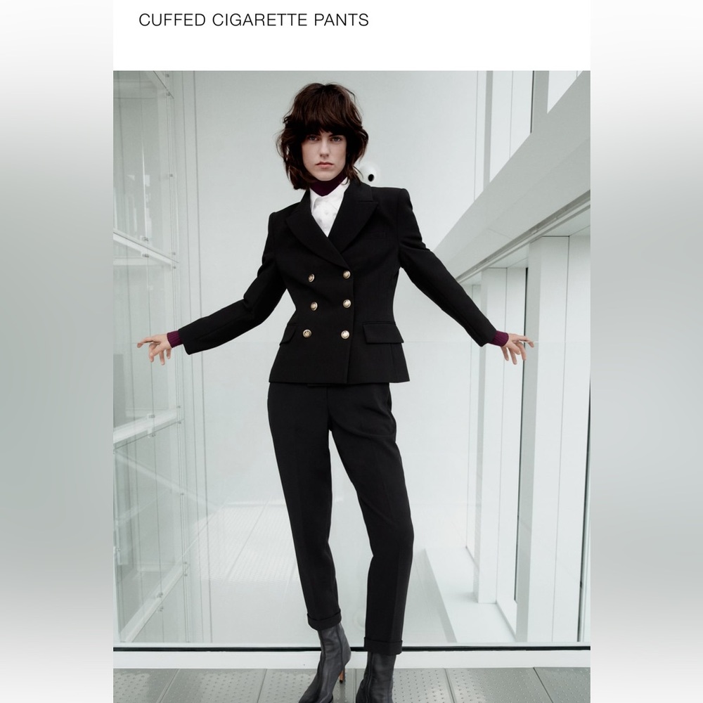 Zara Cuffed Cigarette Pants